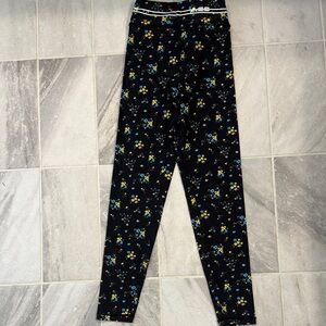 Floral Print Black Leggings